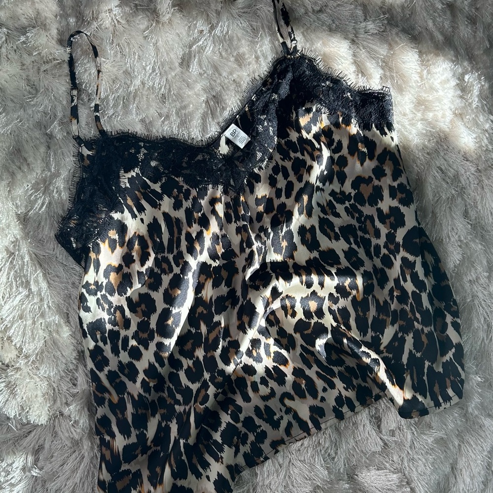 Small BP Cheetah Cami with Lace